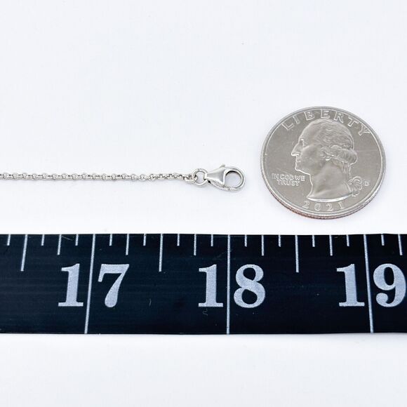 Vintage Sterling Silver 925 Initial Charm Necklace "C D R" 16.5"-18.5" - Picture 2 of 4